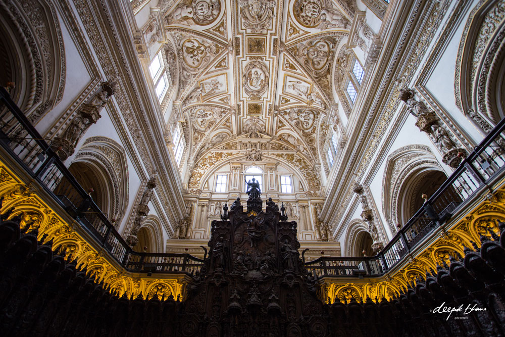 Cordoba-Spain-Mosque-Cathedral-ornate-ceiling-gold