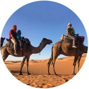 Todayfarer-family-on-camels-in-Morocco-Sahara-desert